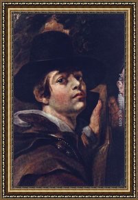 Jacob Jordaens Framed Paintings - Self Portrait among Parents, Brothers and Sisters [detail] by Jacob Jordaens